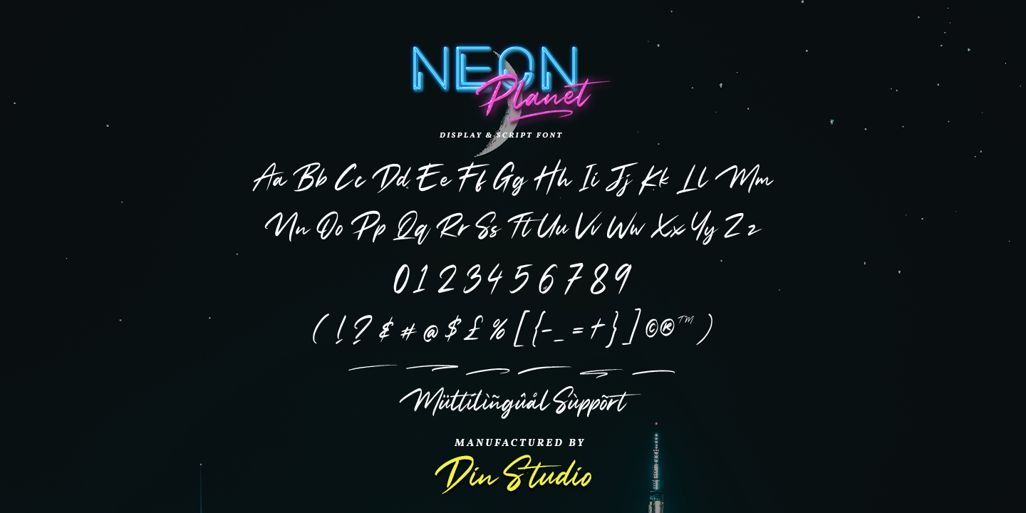 Example font Neon Planet #6